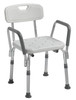 Home Bath Safety Bath Benches/Stools Shower Chair with Back and Removable Padded Arms Shower Chair with Back and Removable Padded Arms